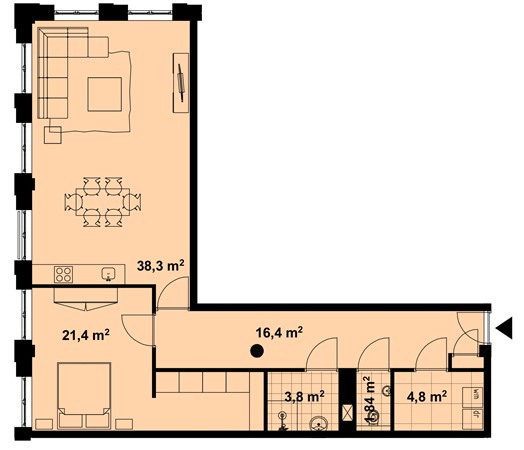Floorplan - Gedempte Gracht 44A3, 1506 CH Zaandam